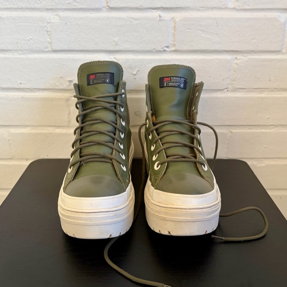 Converse Chuck Taylor All Star Lugged Heel Utility Sneakers in Army Green, SZ 7 - Picture 5 of 14
